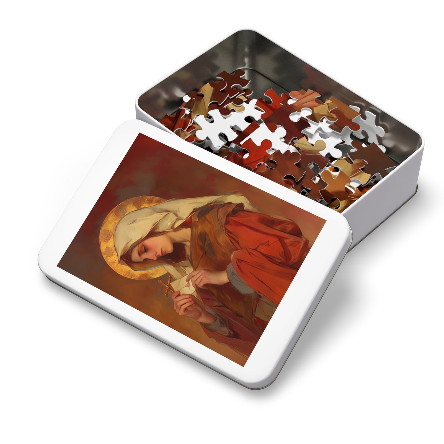 Saint Phoebe  - Puzzle and Keepsake Tin - Religious (30, 110, 252, 500,1000) - Religious Puzzle - Gifts for Catholic Families