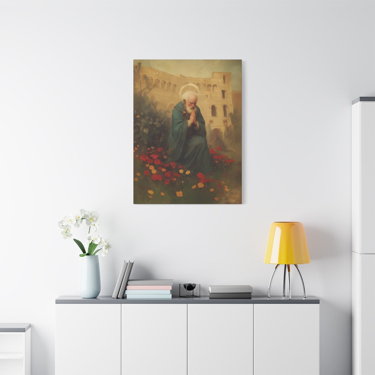 Saint Cyprian - Multiple Sizes - Catholic Home art - Museum Wrapped Canvas - Sanctified Souls Print - Catholic Martyr Art