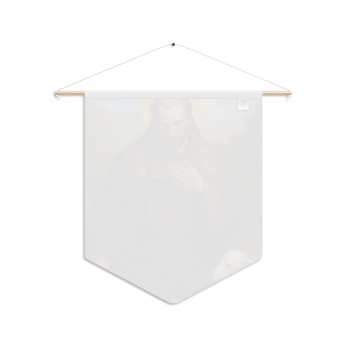 Saint Francis of Assisi Wall Banner / Wall Hanging - Prayer room art - Catholic Home Art - Large Saint Art for your home - 18" x 21"