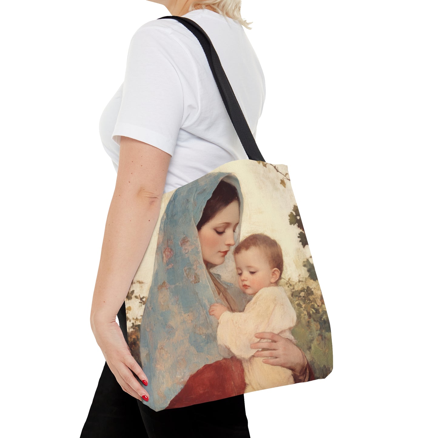 Our Lady of the Grapes / Out Lady of the Harvest - Tote Bag - Large Medium Small Faith Art Bag - Catholic Faith Purse - Mother Mary