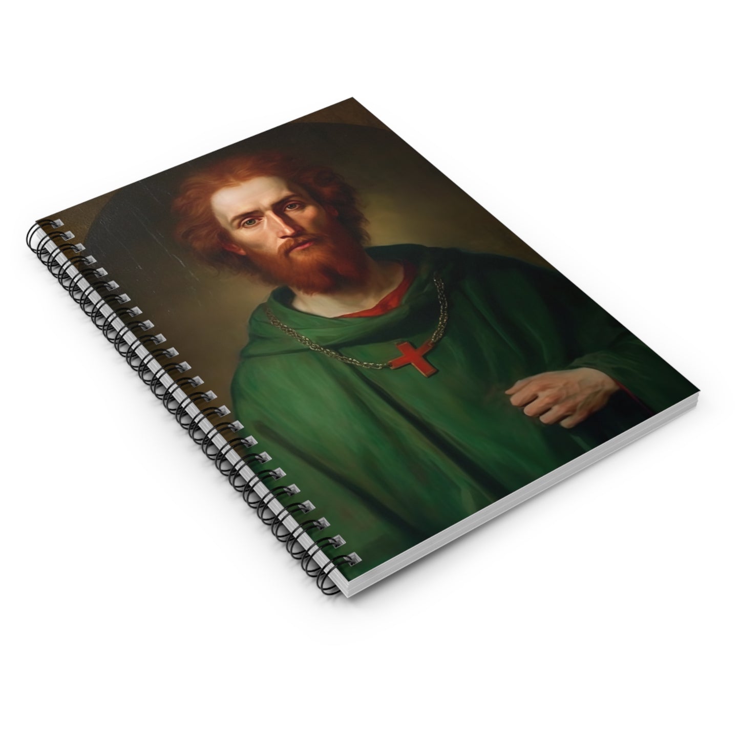 Saint Alexius of Rome Journal - Sanctified Souls Art - Religious Based Notebook - Spiral Notebook - Ruled Line