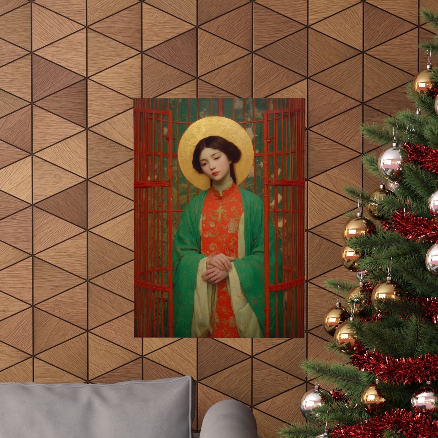 Saint Agnes Tsao Kou Ying  - Sanctified Souls Print - Multiple Sizes - Premium Posters - Catholic Art - Christian Home Decor Artwork