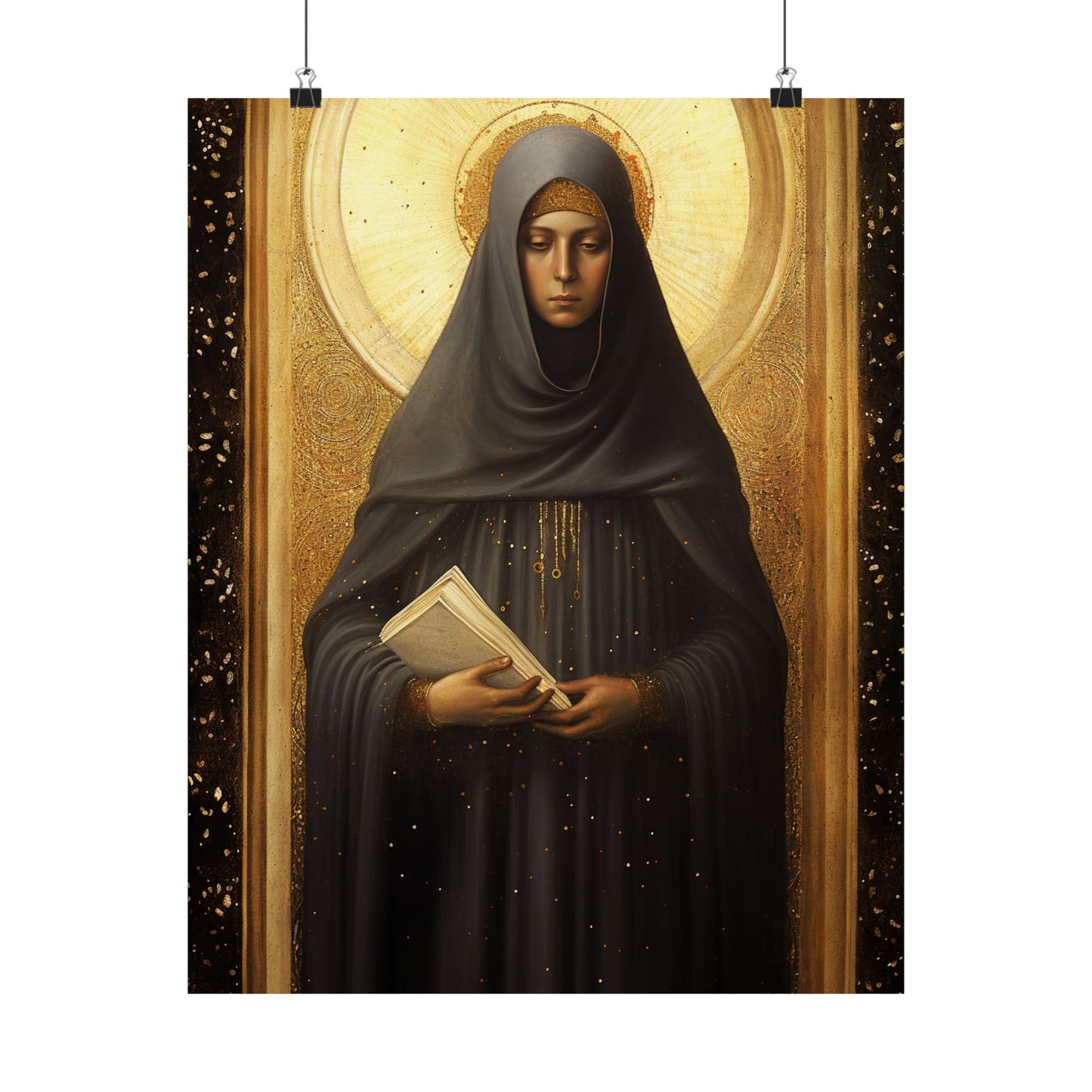 Saint Monica of Hippo - Print - Sanctified Souls Print - Multiple Sizes - Premium Matte Vertical Posters