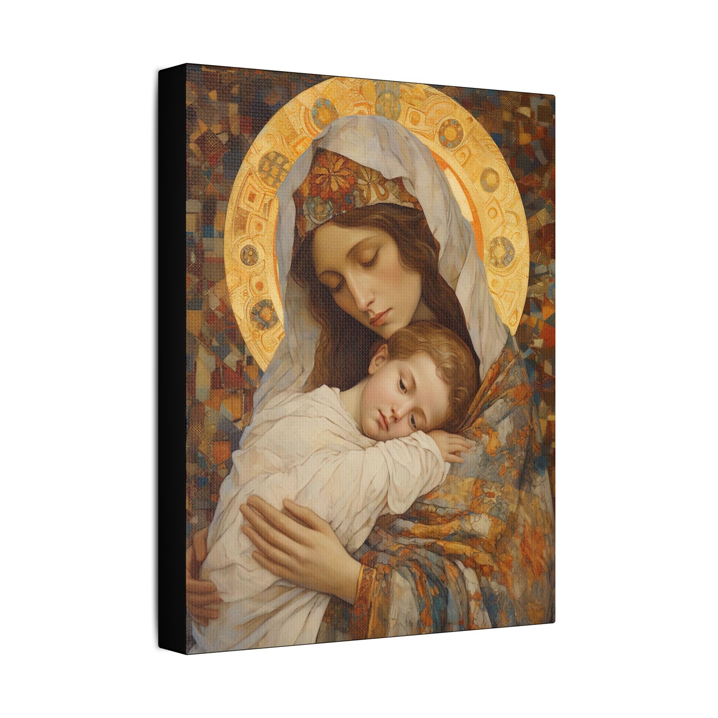 Cradle of Grace - Madonna and Christ Child - Museum Wrapped Canvas - Sanctified Souls Print - Religious Art for your Home - The Virgin Mary