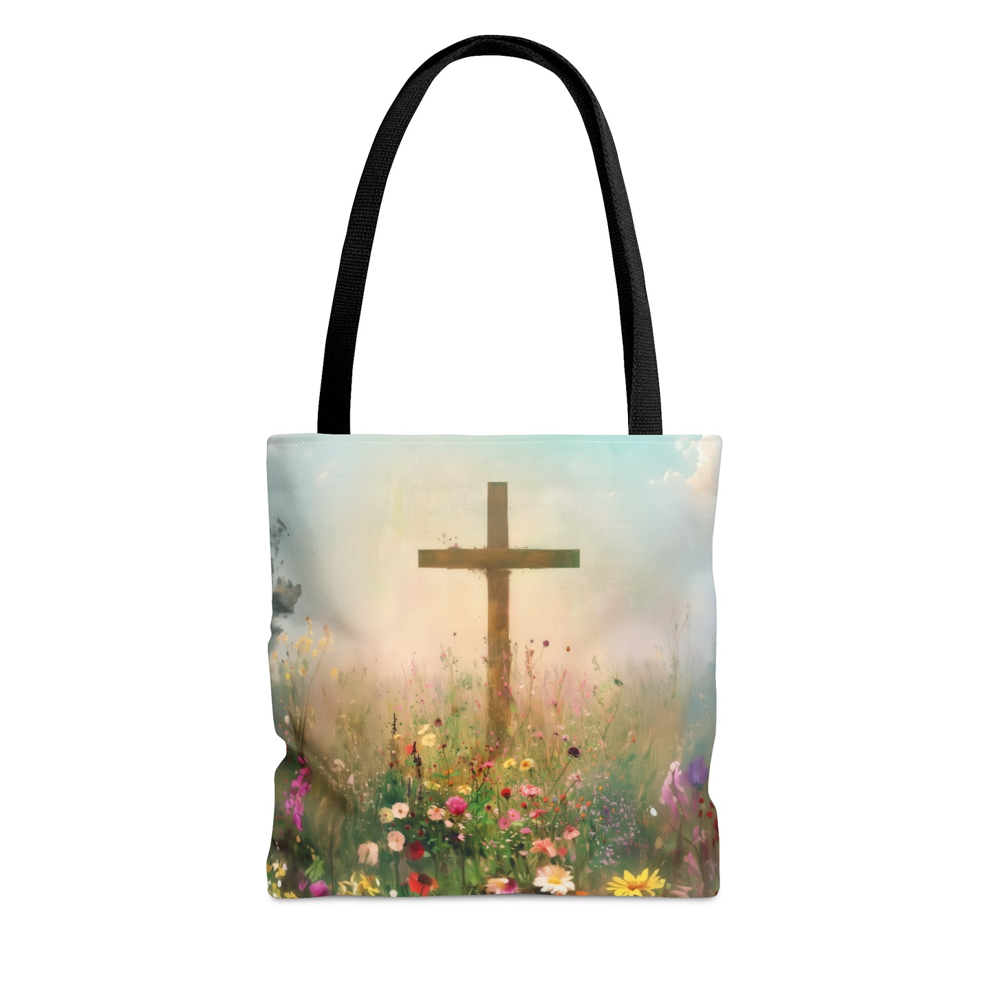 The Cross That Called the Earth to Life Tote Bag - Large Medium Small Faith Art Bag - Catholic Faith Purse - Double Sided