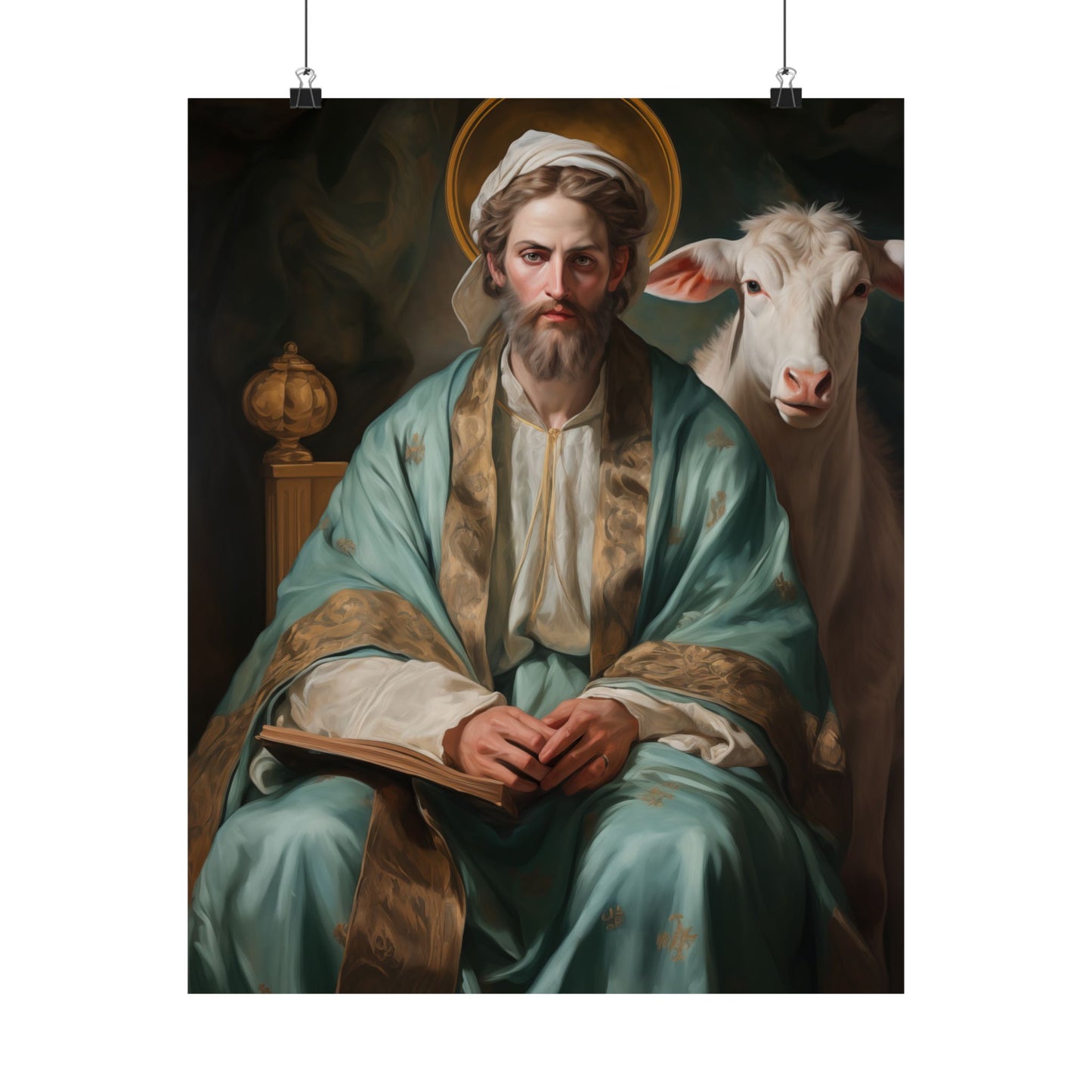 Saint Luke the Evangelist - Sanctified Souls Print - Multiple Sizes - Premium Matte Vertical Posters