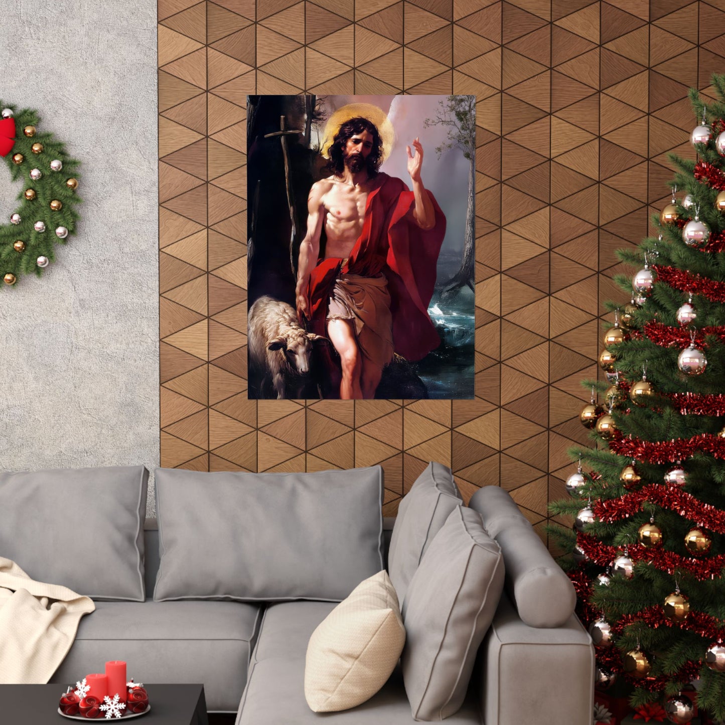 Saint John the Baptist  - Sanctified Souls Print - Multiple Sizes - Premium Posters - Catholic Art - Christian Home Decor Artwork