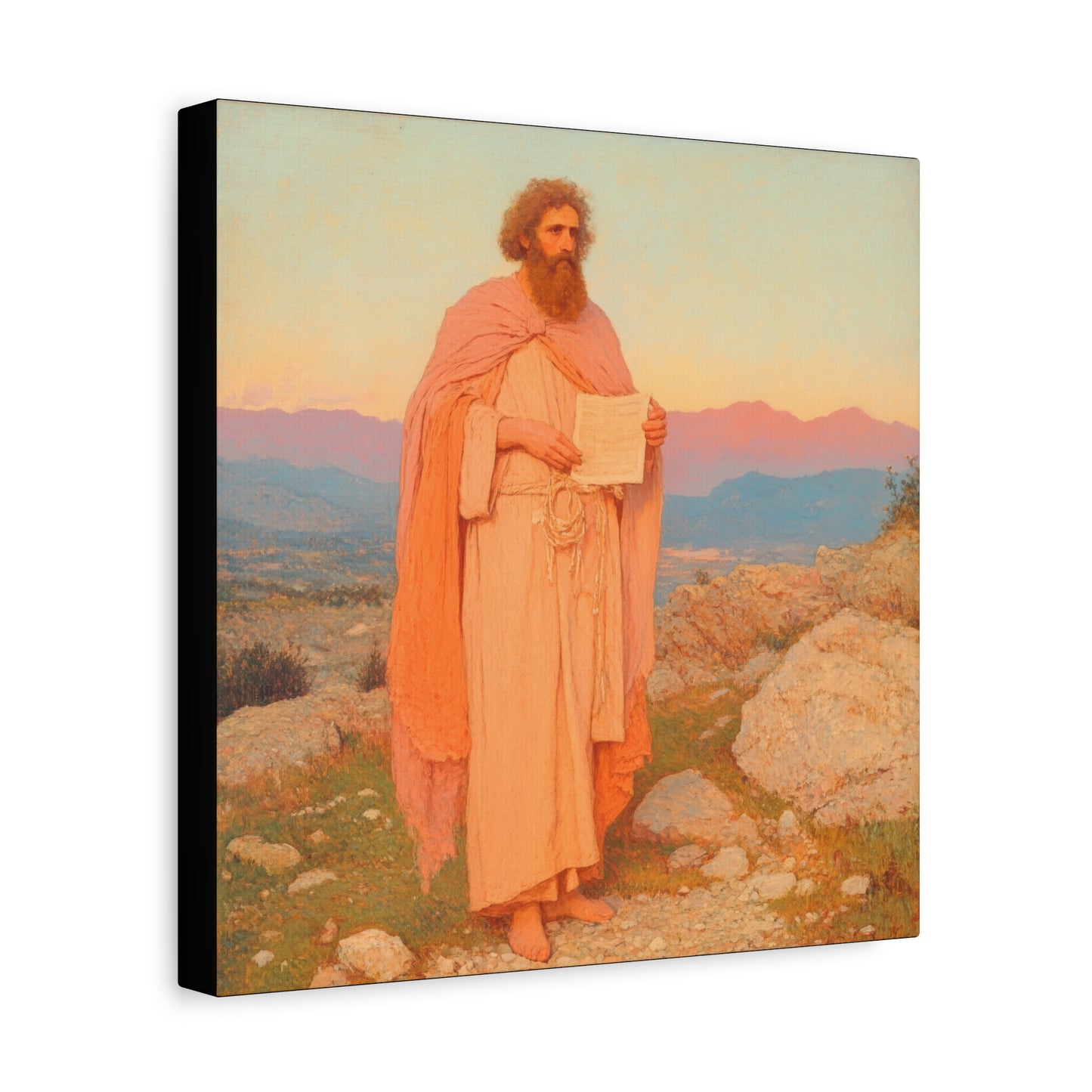Obadiah - Keeper of the Lord's Warning and Mercy - Gallery Wrapped Canvas - Print - Religious Art for your Home - Catholic Art