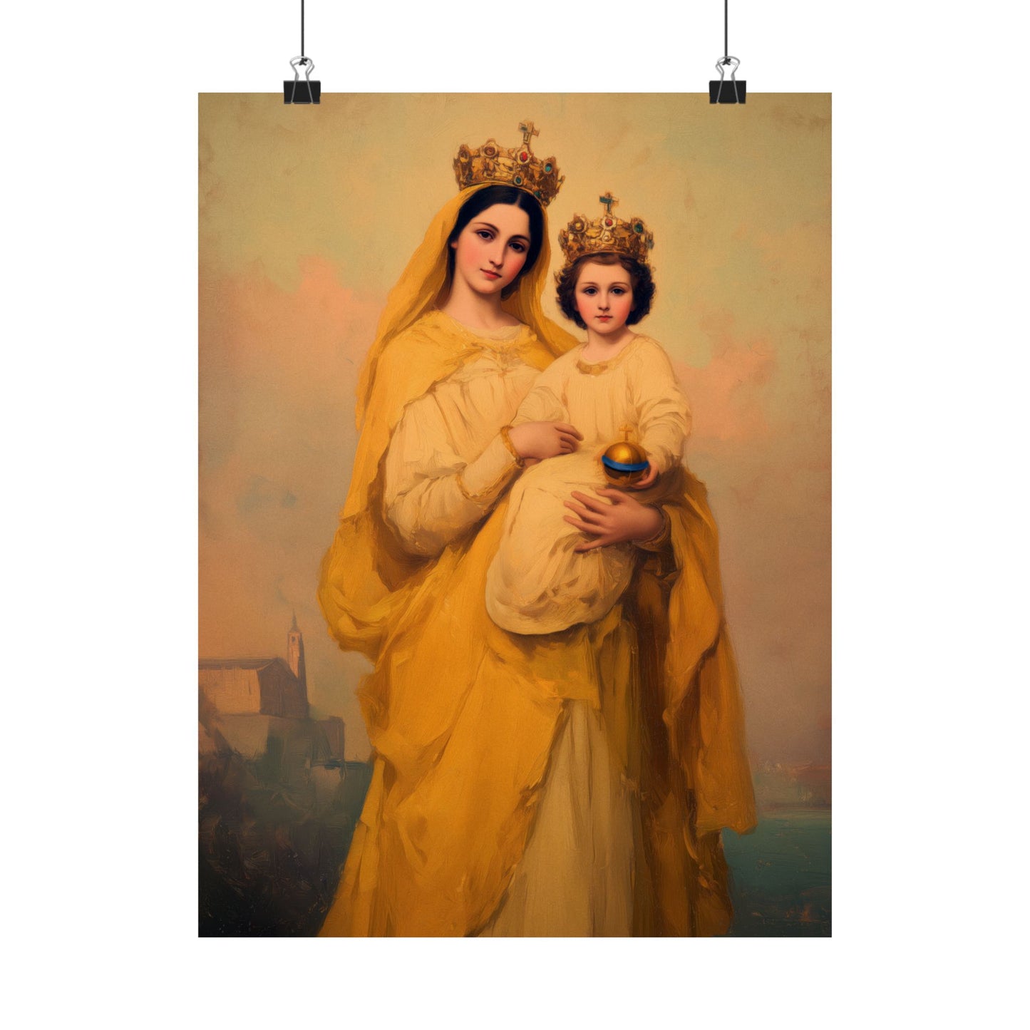 Our Lady of Prompt Succor - Sanctified Souls Print - Multiple Sizes - Premium Matte Vertical Posters