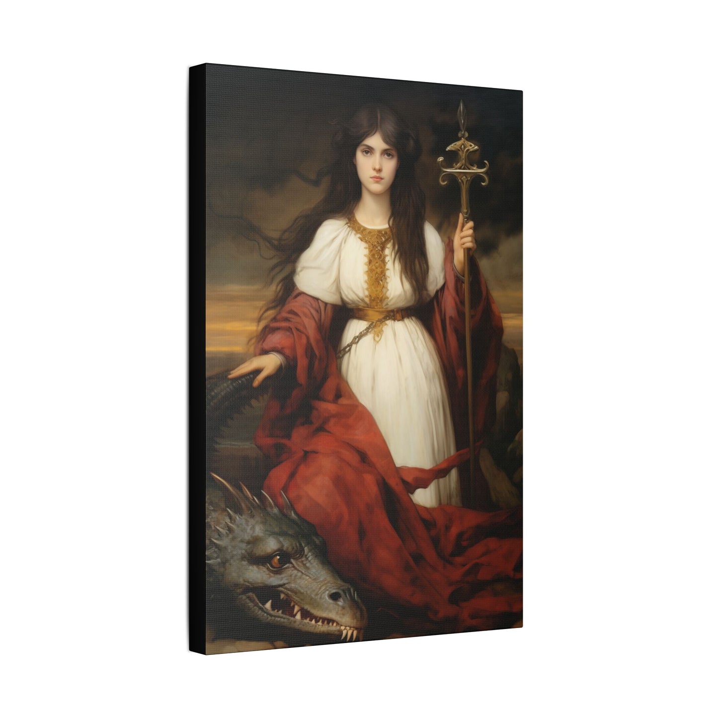 Saint Martha of Bethany Canvas Print - Multiple Sizes - Catholic Home art - Museum Wrapped Canvas - Sanctified Souls Print