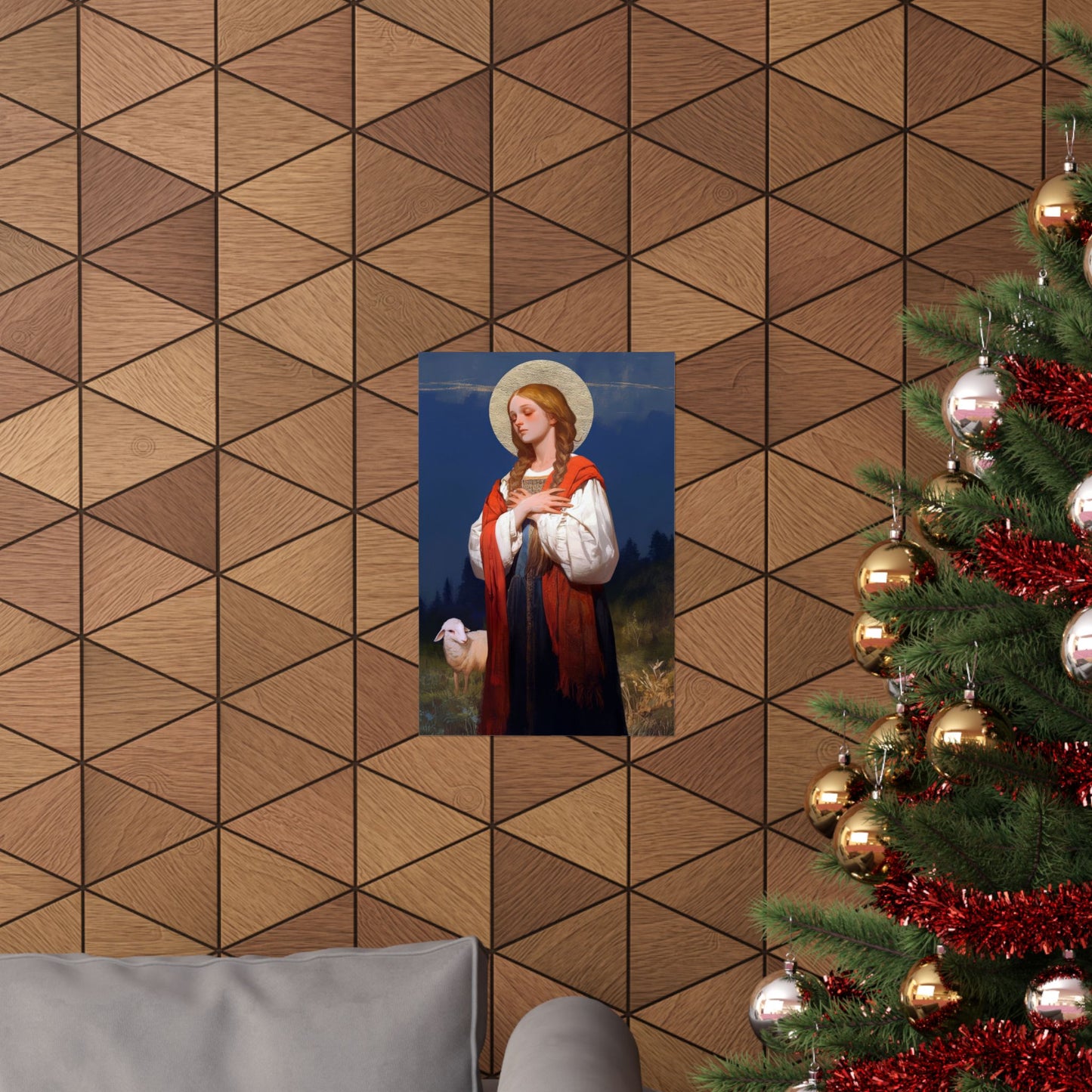 Saint Genevieve - Sanctified Souls Print - Multiple Sizes - Premium Matte Vertical Posters