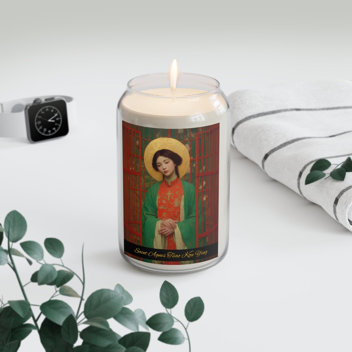Saint Agnes Tsao Kou Ying - Scented Prayer Candle, 13.75oz -  Candle - Catholic Art - prayer room Scented Candle - Religious Saint