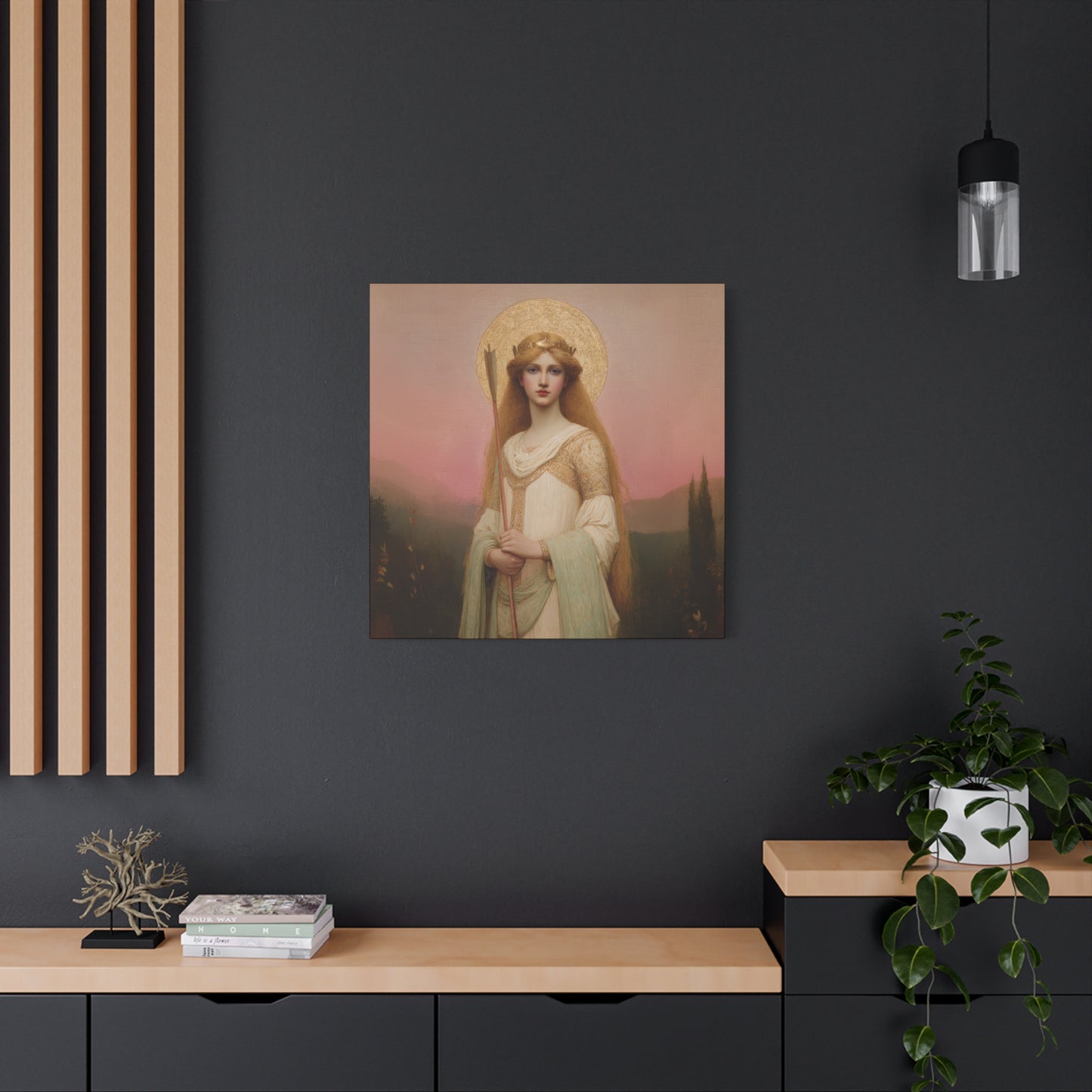 Saint Ursula -  Museum Wrapped Canvas - Sanctified Souls Print - Religious Art for your Home - Catholic Patron Saint Art