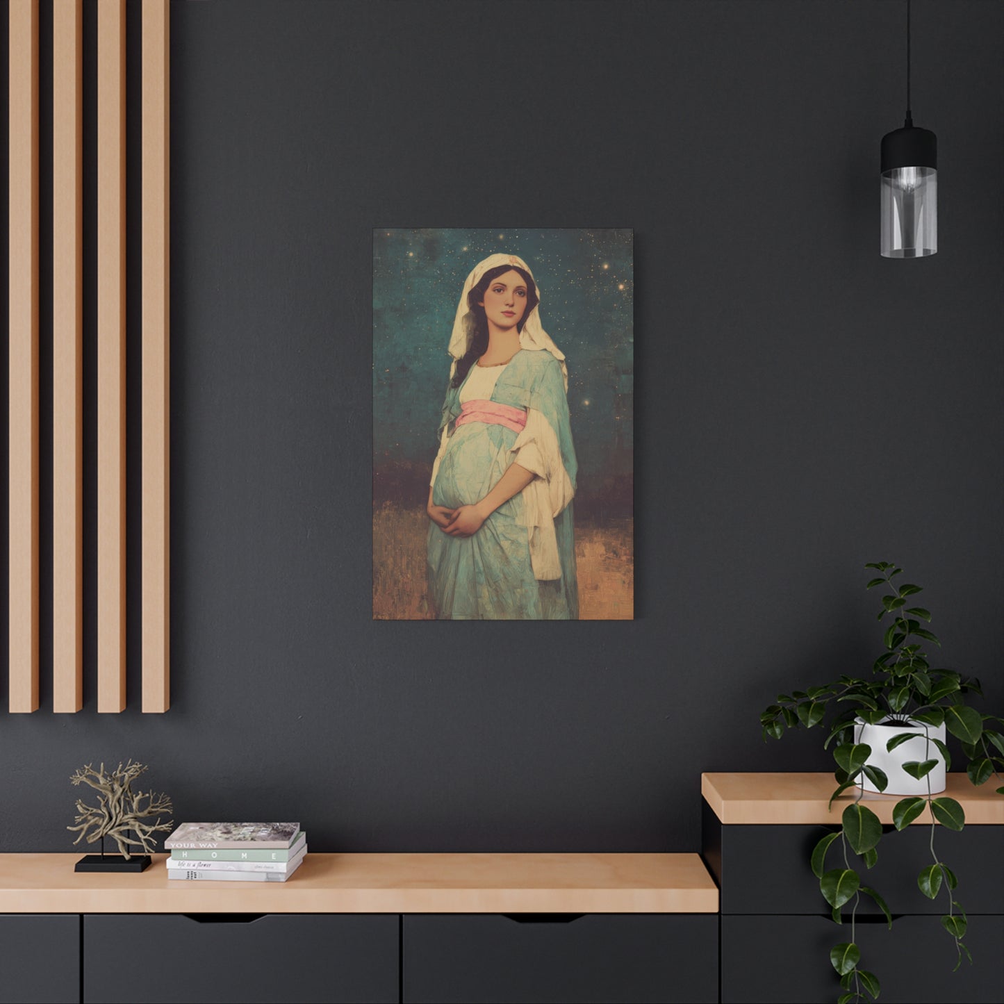 Our Lady of 'O' - Our Lady of Expectation - Mother Mary - Marian Art - Gallery Wrapped Canvas - Print - Catholic Art Print