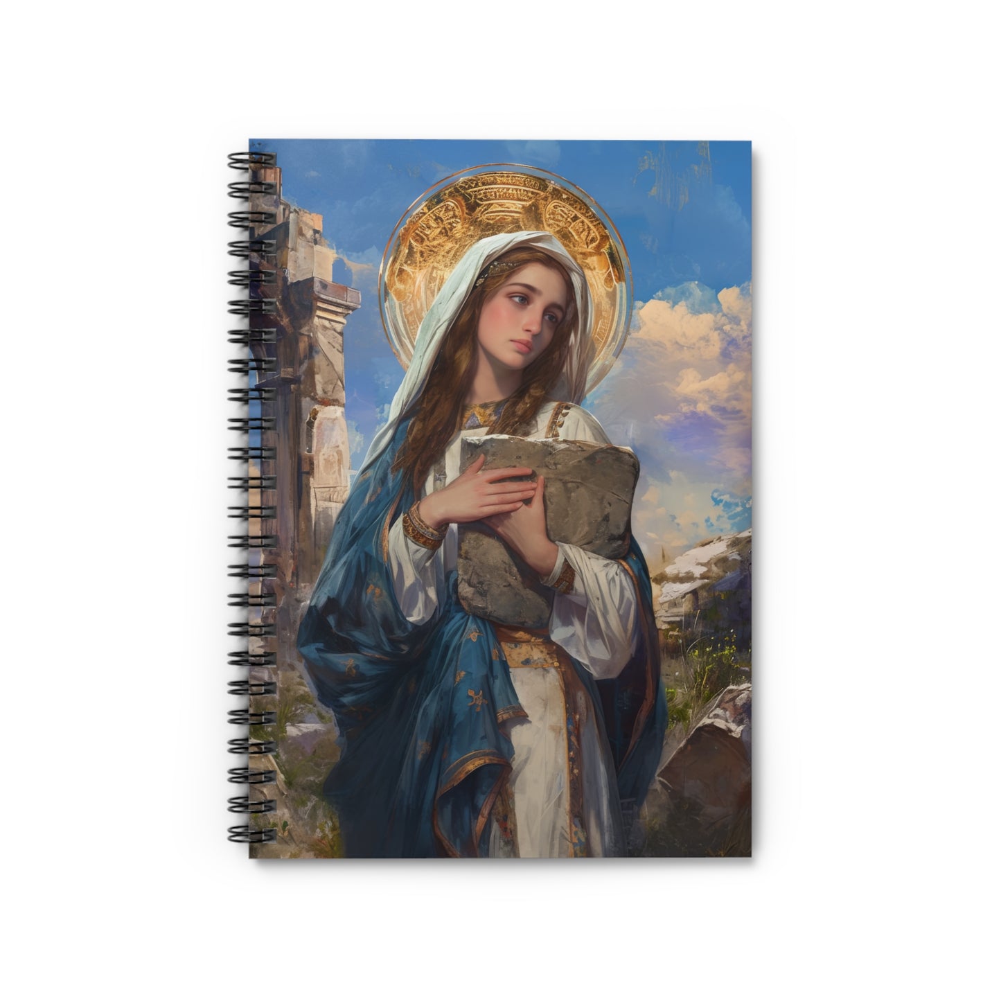 Saint Euphrasia of Constantinople Journal - Sanctified Souls Art - Religious Based Notebook - Spiral Notebook - Ruled Line