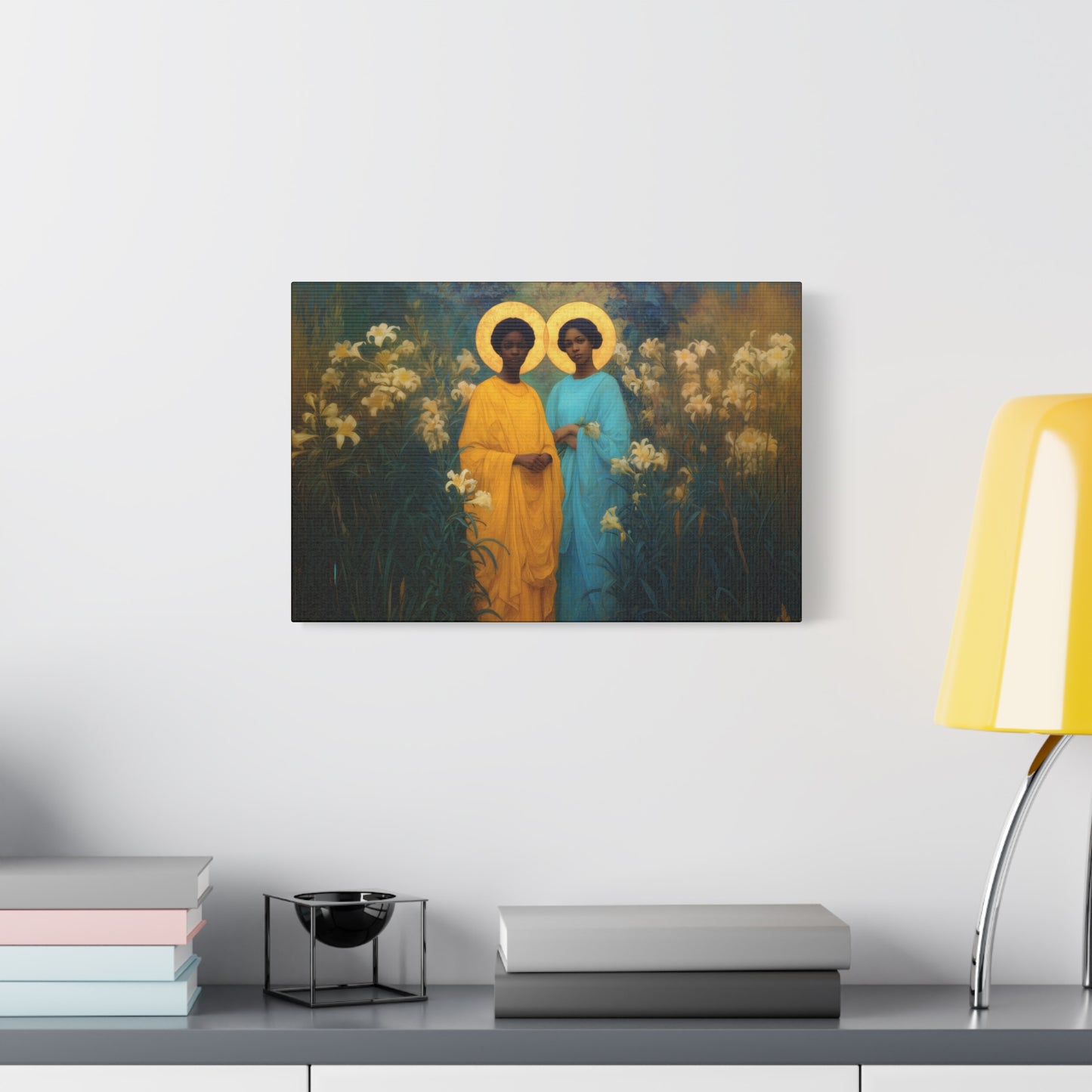 Saint Perpetua and Saint Felicity -  Museum Wrapped Canvas - Sanctified Souls Print - Religious Art for your Home - Catholic Saint Art