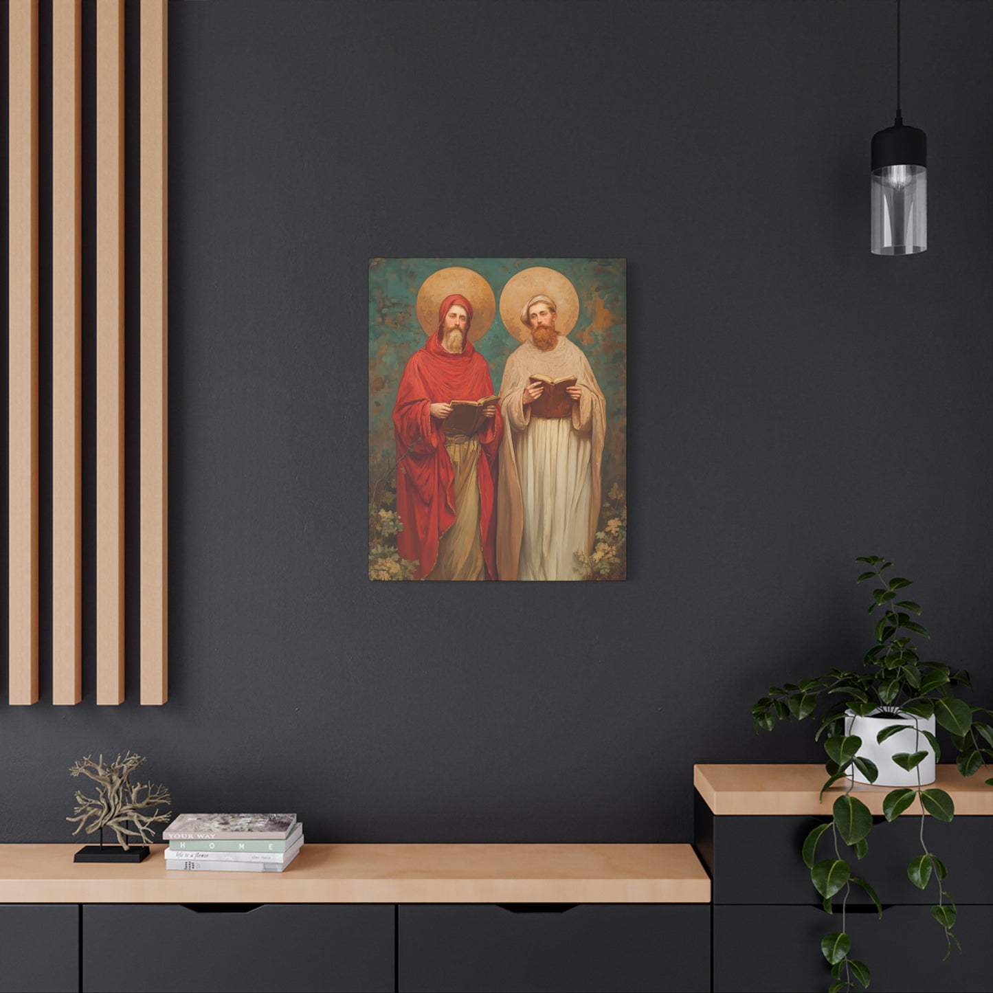 Saints Cosmas and Damian - Multiple Sizes - Catholic Home art - Museum Wrapped Canvas - Sanctified Souls Print - Catholic Martyr Art