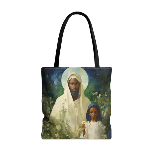 Saint Joachim Tote Bag - Father of Virgin Mary - Patron Saint of Fathers - Catholic faith inspired carry-all purse - Double Sided Bag
