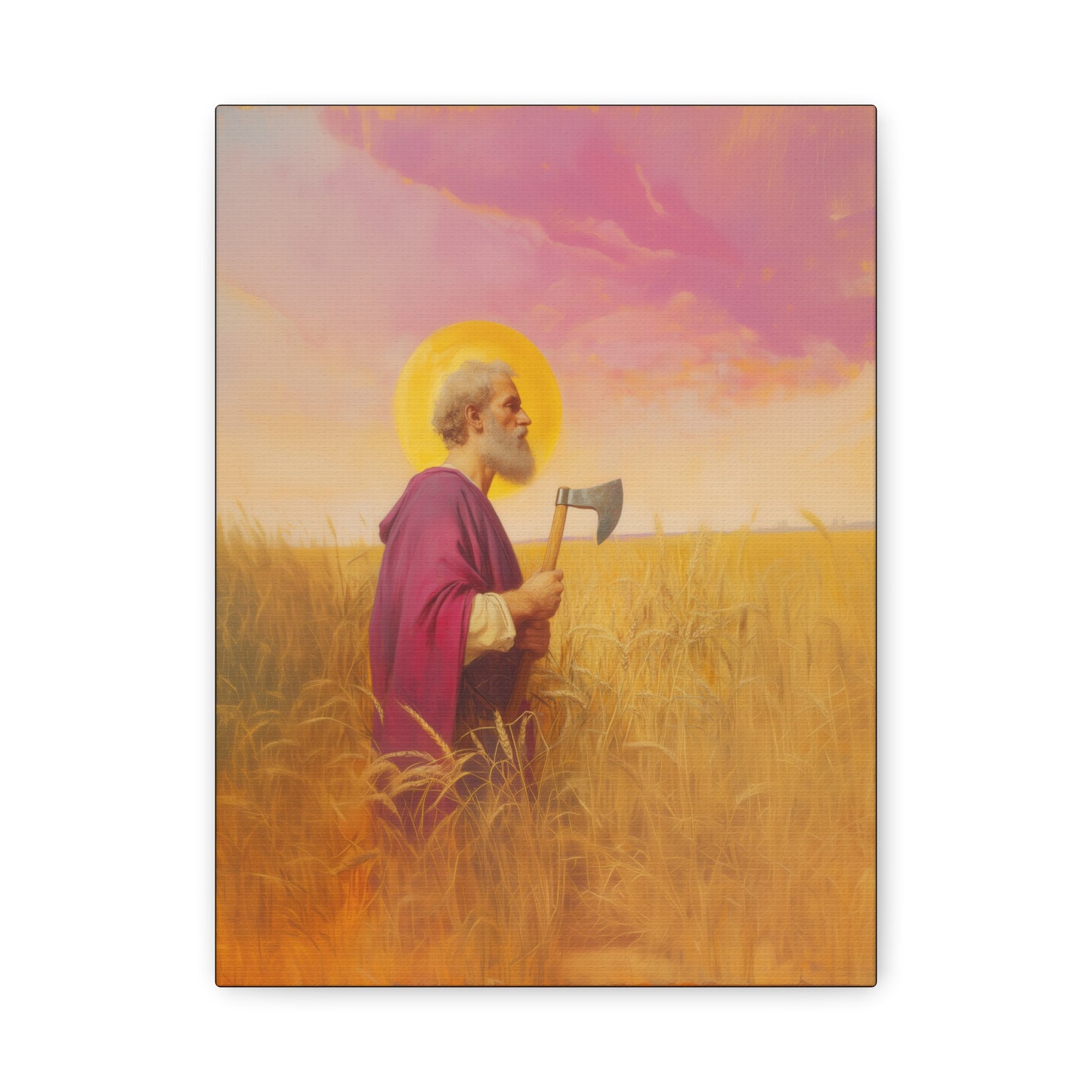 Saint Matthias -  Museum Wrapped Canvas - Sanctified Souls Print - Religious Art for your Home - Catholic Patron Saint Art
