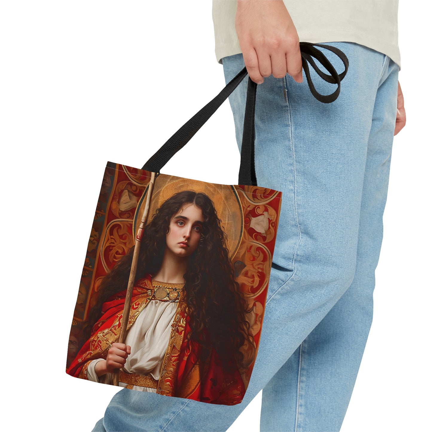 Saint Adela of Normandy Tote Bag - Large Medium Small Faith Art Bag - Re usable Tote Purse - Double Sided - Catholic Art Bag