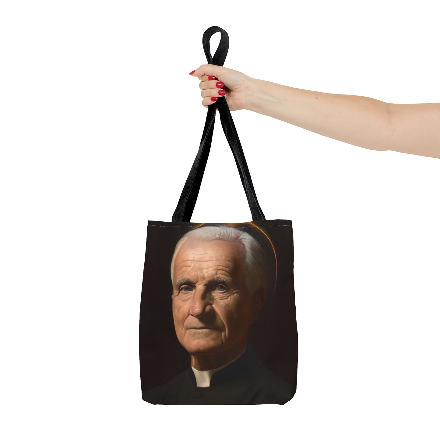 Saint André Bessette Tote Bag - Purse - Three sizes - Large Medium Small Faith Art Bag - Catholic faith carry-all purse - Double Sided