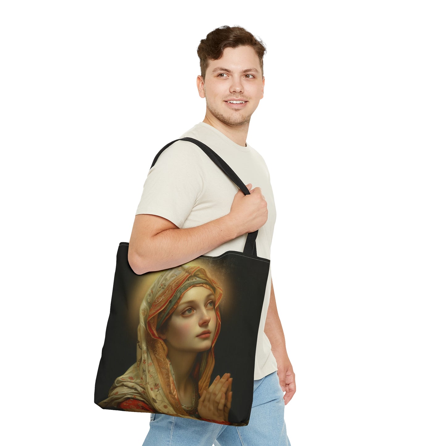 Saint Regina Tote Bag - Large Medium Small Faith Art Bag - Catholic Faith Purse - Religious - Reusable Grocery Bag - Prayer Bag - Bible Bag