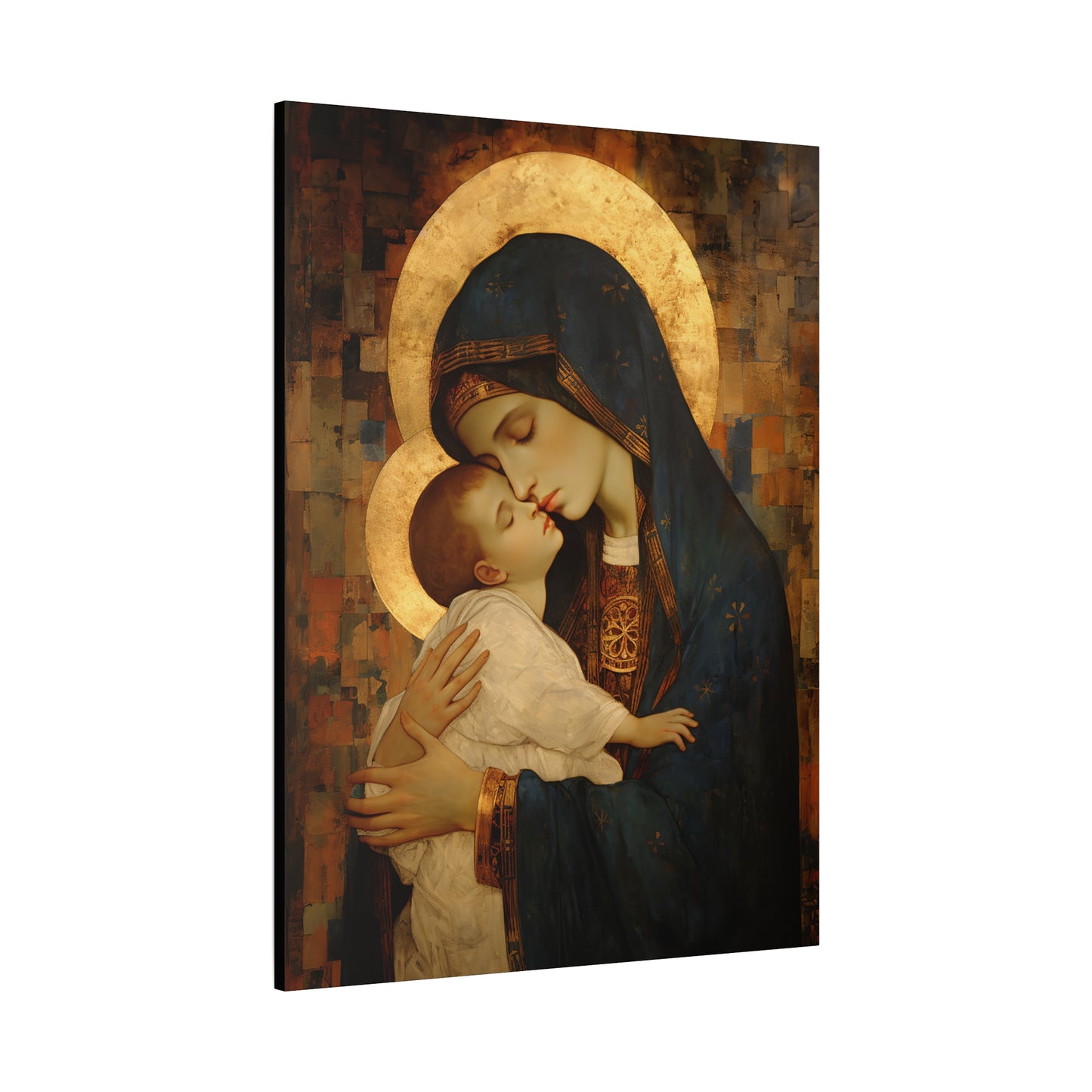 Mother of Mercy - Museum Wrapped Canvas - Sanctified Souls Print - Religious Art for your Home - The Virgin Mary and The Christ Child