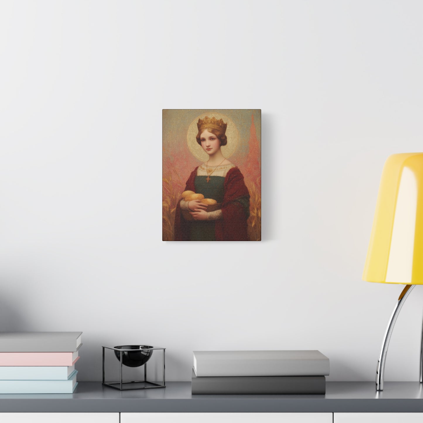 Saint Elizabeth of Hungary - Gallery Wrapped Canvas - Print - Religious Art for your Home - Catholic Patron Saint Art - Princess