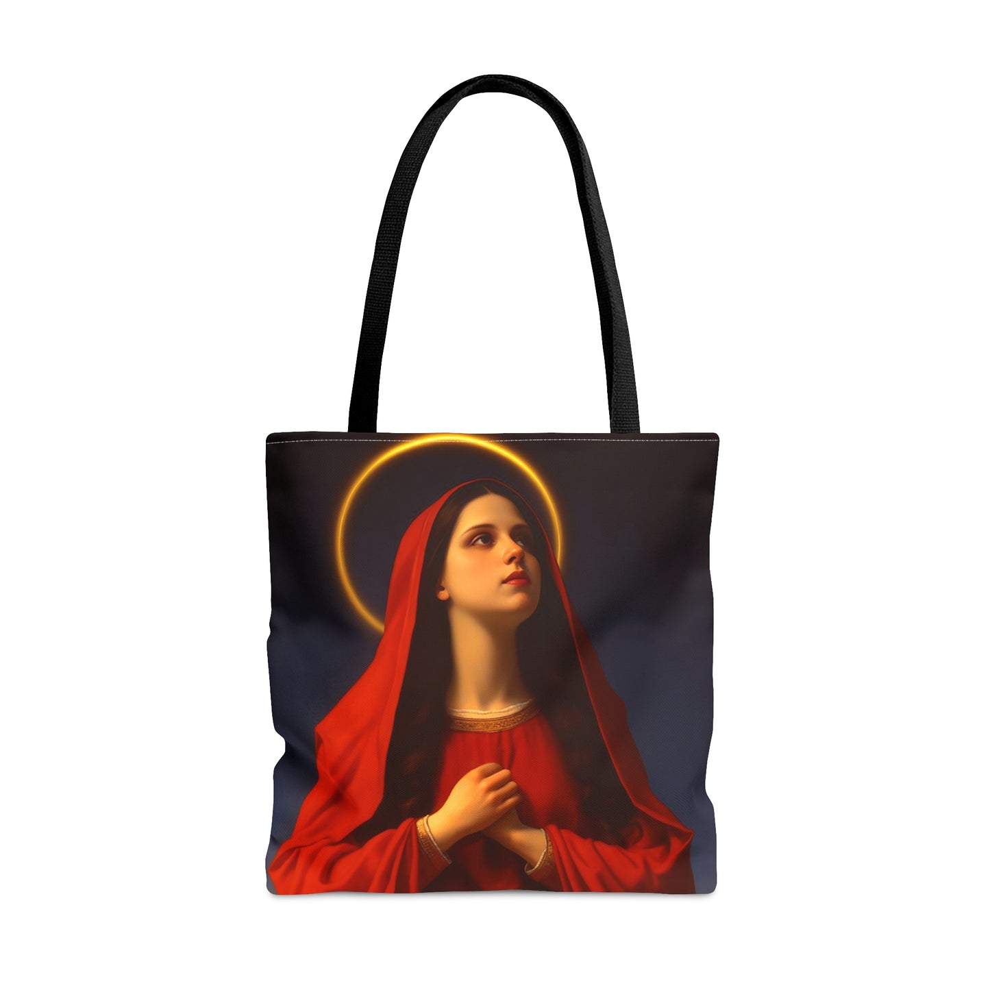 Mary the Blessed Virgin Tote Bag - Catholic faith inspired carry-all purse - day to day bag - Mary the Blessed Virgin - Double Sided