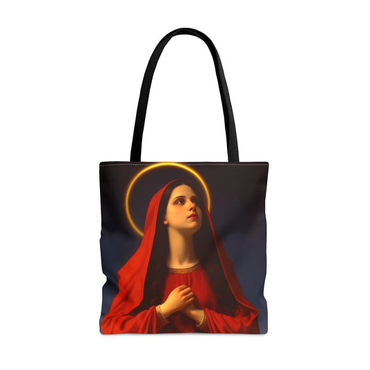 Mary the Blessed Virgin Tote Bag - Catholic faith inspired carry-all purse - day to day bag - Mary the Blessed Virgin - Double Sided