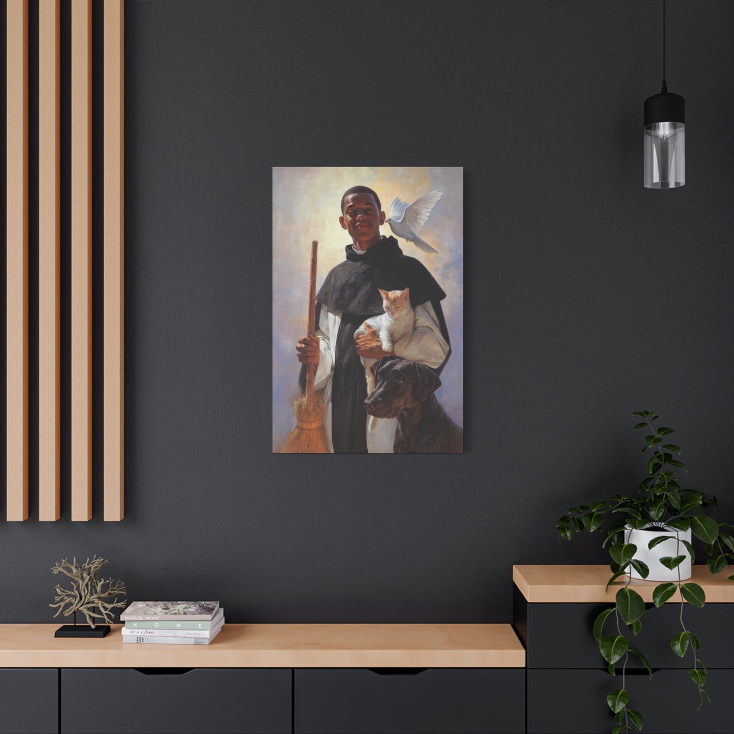 Saint Martin de Porres - Gallery Wrapped Canvas - Print - Religious Art for your Home - Catholic Art