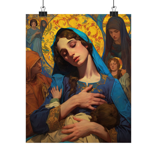 Mary - Mother of all mothers Poster Print - Sanctified Souls Print - Multiple Sizes - Premium Posters - Catholic Art - Our Lady of Le Leche