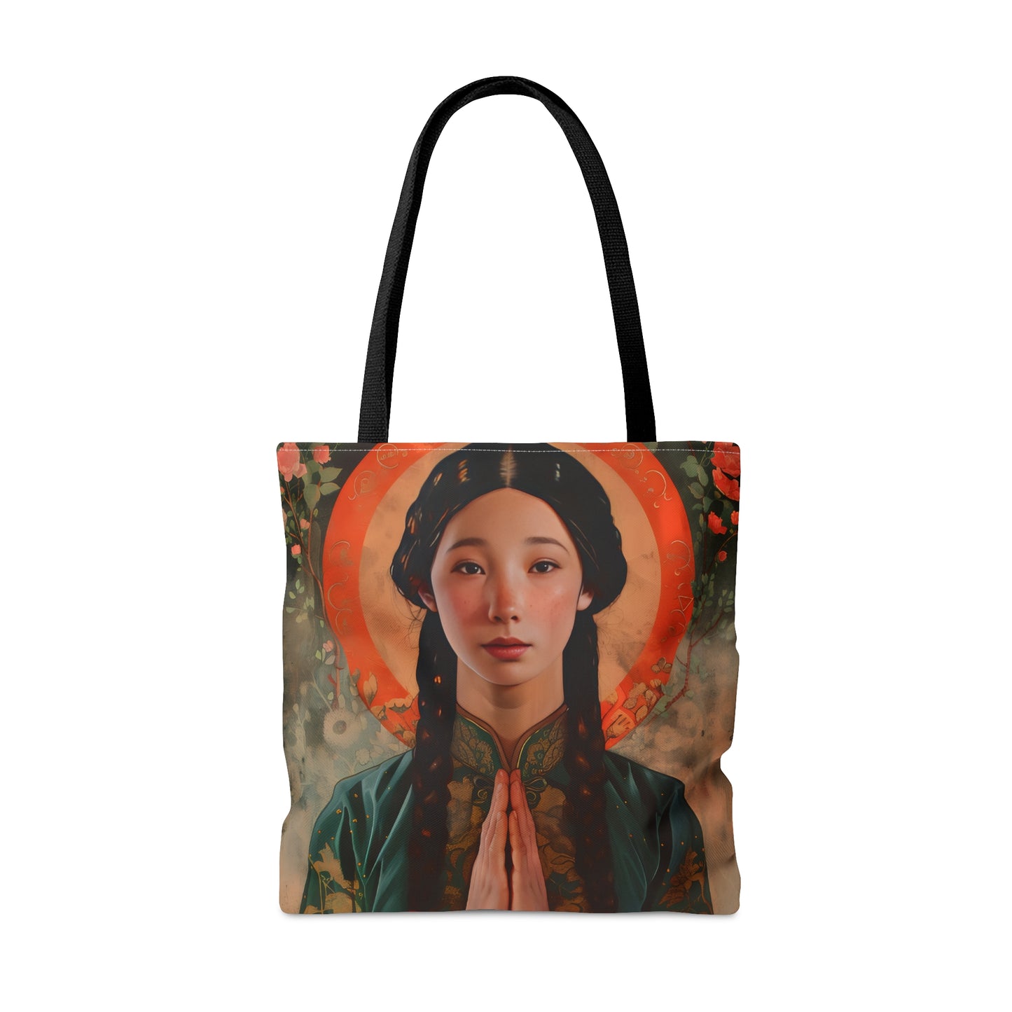 Saint Anna Wang Tote Bag - Purse - Three sizes - Faith Art Bag - Catholic faith inspired carry-all purse - Double Sided
