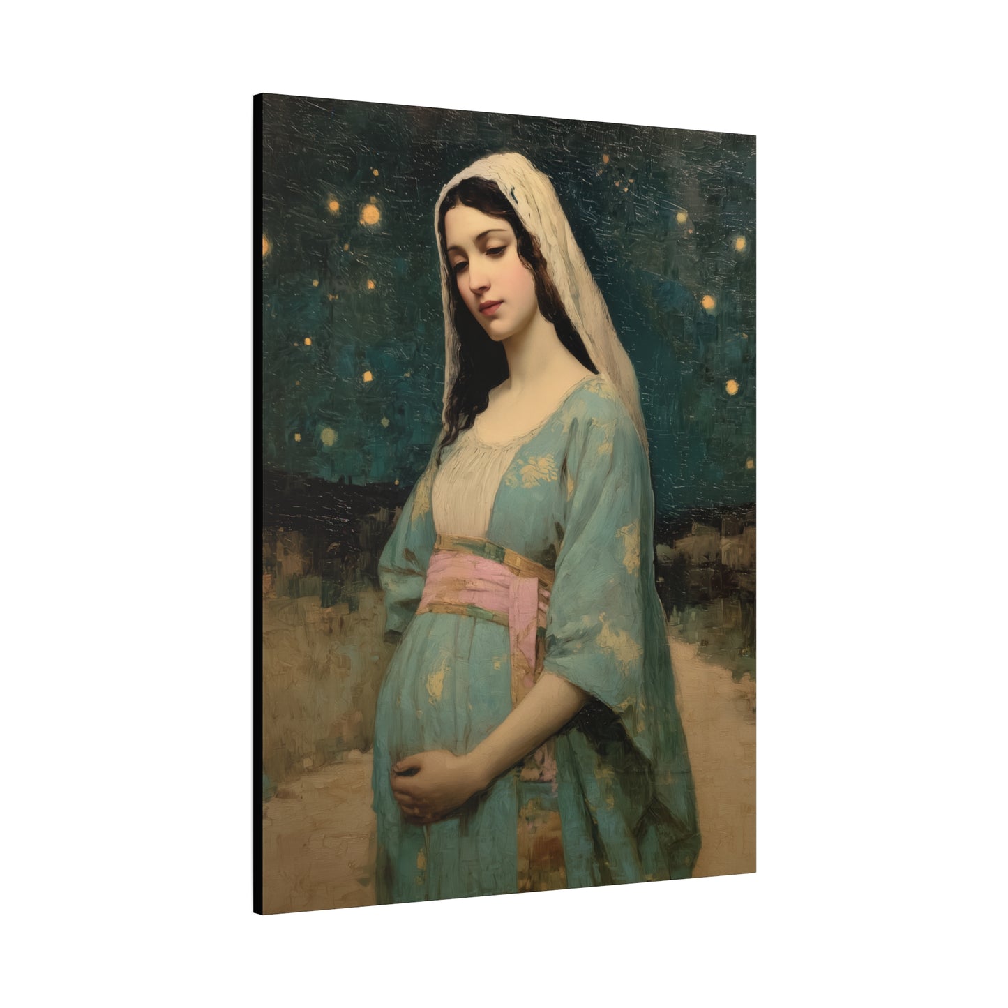 Our Lady of 'O' - Our Lady of Expectation - Mother Mary - Marian Art - Gallery Wrapped Canvas - Print - Catholic Art Print