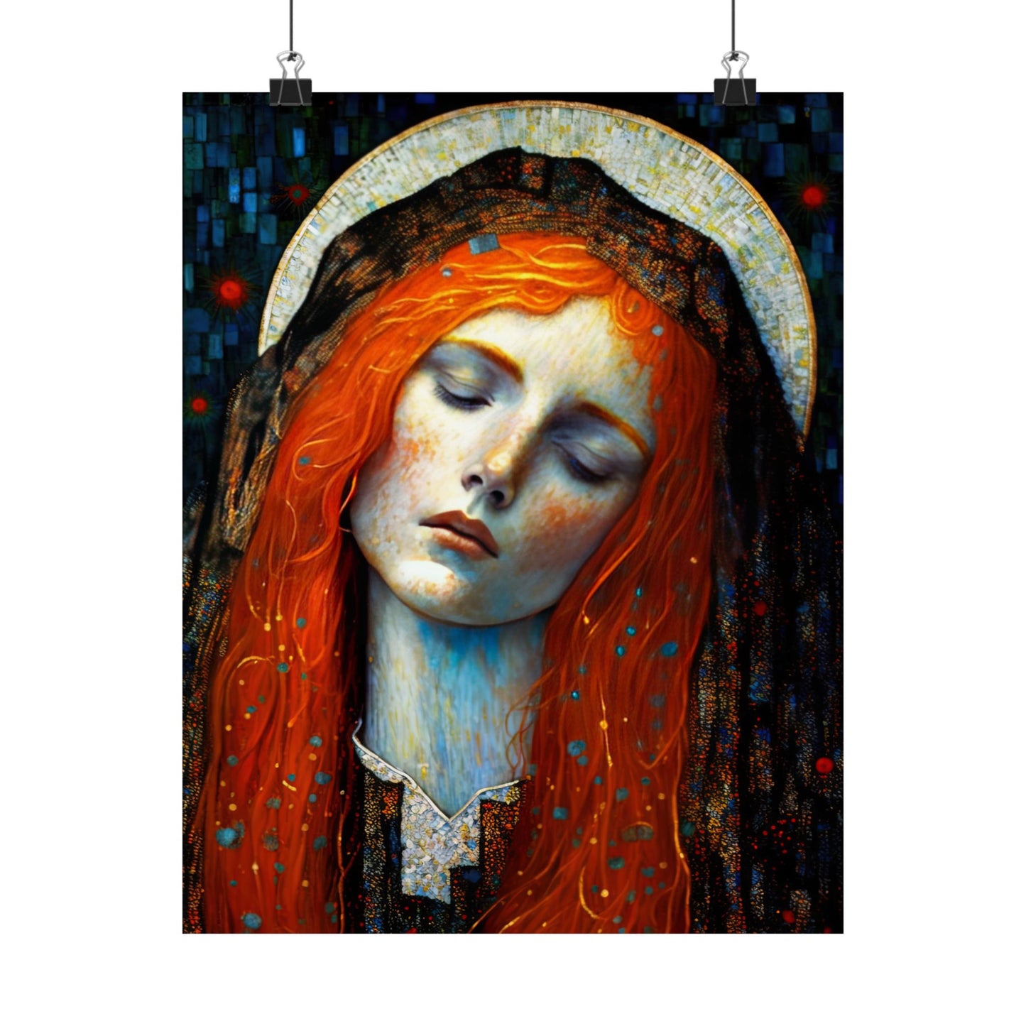 Embracing Grace - Saint Mary Magdalene Print - Sanctified Souls Print - Multiple Sizes - Premium Matte Vertical Posters