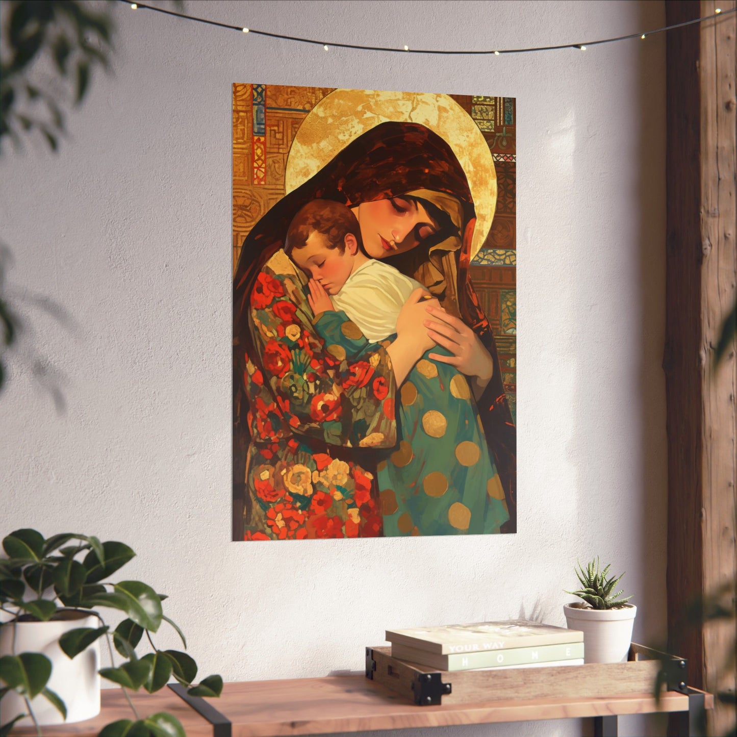 Mary, Mother of God - Divine Mother Poster Print - Sanctified Souls Print - Multiple Sizes - Premium Posters - Catholic Art