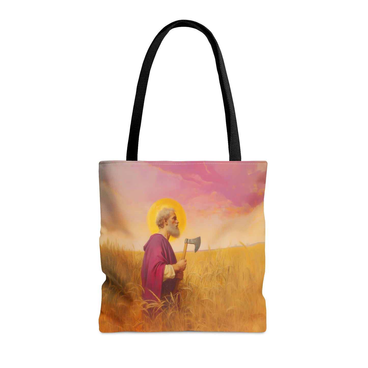 Saint Matthias - Tote Bag - Large Medium Small Faith Art Bag - Bible Study Faith Purse - Double Sided