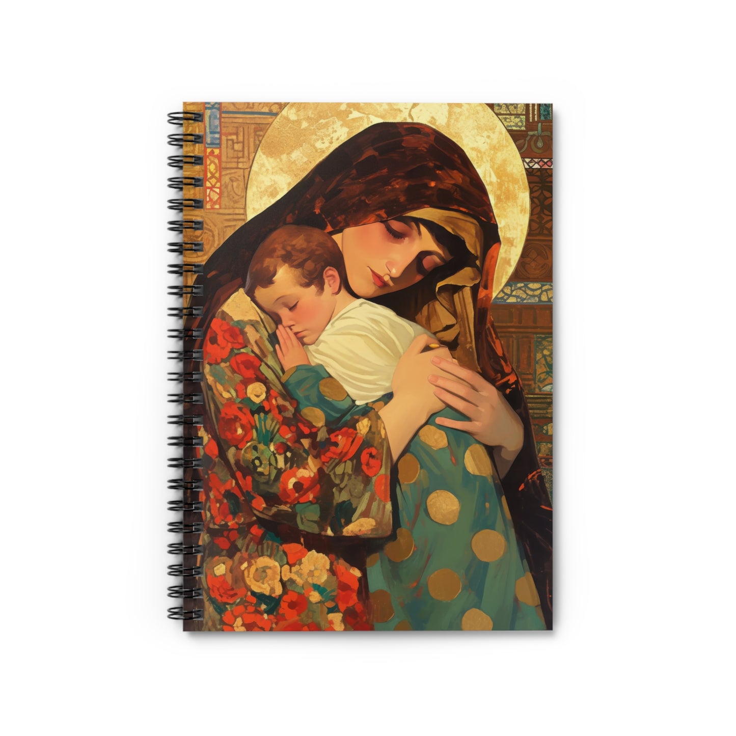 Mary, Mother of God - Divine Mother - Sanctified Souls Art - Religious - Spiral Notebook - Ruled Line - Catholic Religious art