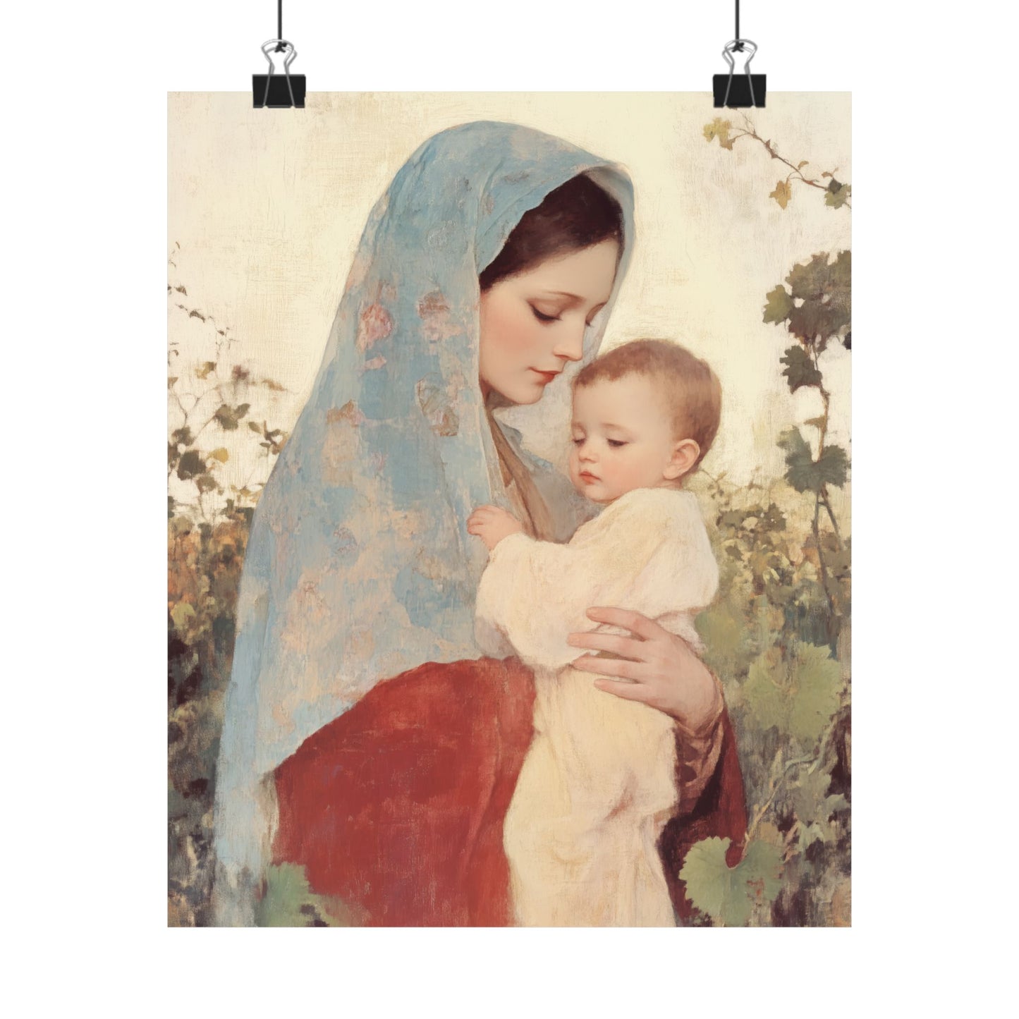 Our Lady of the Grapes / Out Lady of the Harvest - Sanctified Souls Print - Multiple Sizes - Premium Matte Vertical Posters - Mother Mary