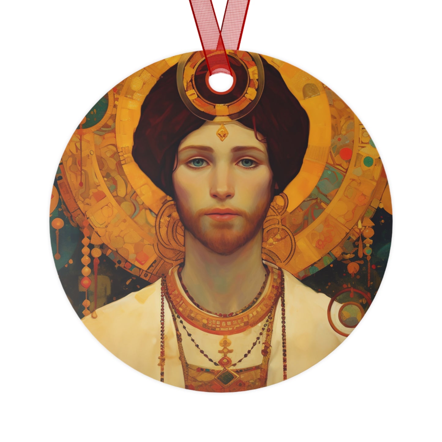Saint Abdiesus Metal Ornament - Religious Holiday Christmas Ornament and Keepsake - Double sided Keepsake Religious Ornament