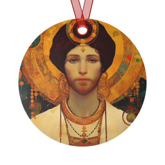 Saint Abdiesus Metal Ornament - Religious Holiday Christmas Ornament and Keepsake - Double sided Keepsake Religious Ornament