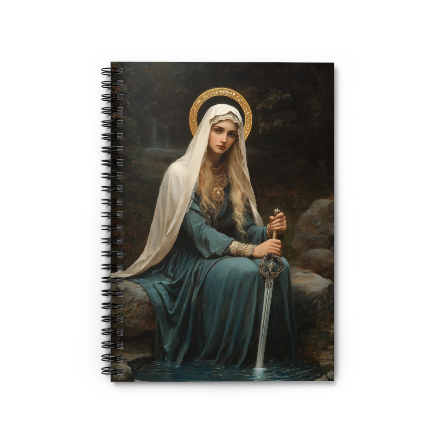 Saint Winifred - Sanctified Souls Art - Religious - Spiral Notebook - Ruled - Catholic - Devotional Journal - Journal Diary