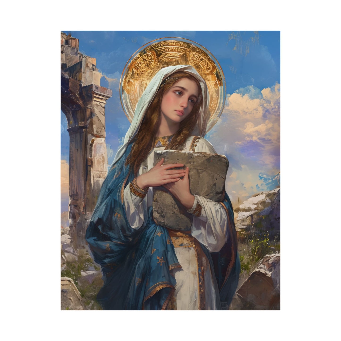 Saint Euphrasia of Constantinople Print - Sanctified Souls Print - Multiple Sizes - Premium Matte Vertical Posters