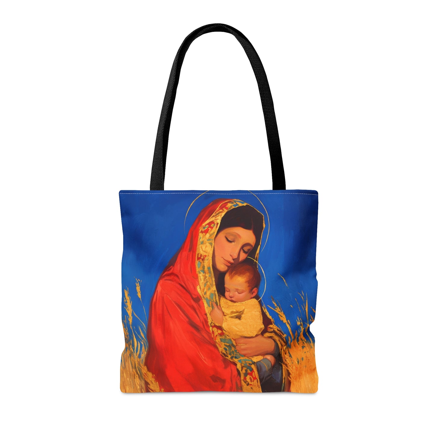 Our Lady of the Harvest - Tote Bag - Large Medium Small Faith Art Bag - Bible Study Faith Purse - Double Sided