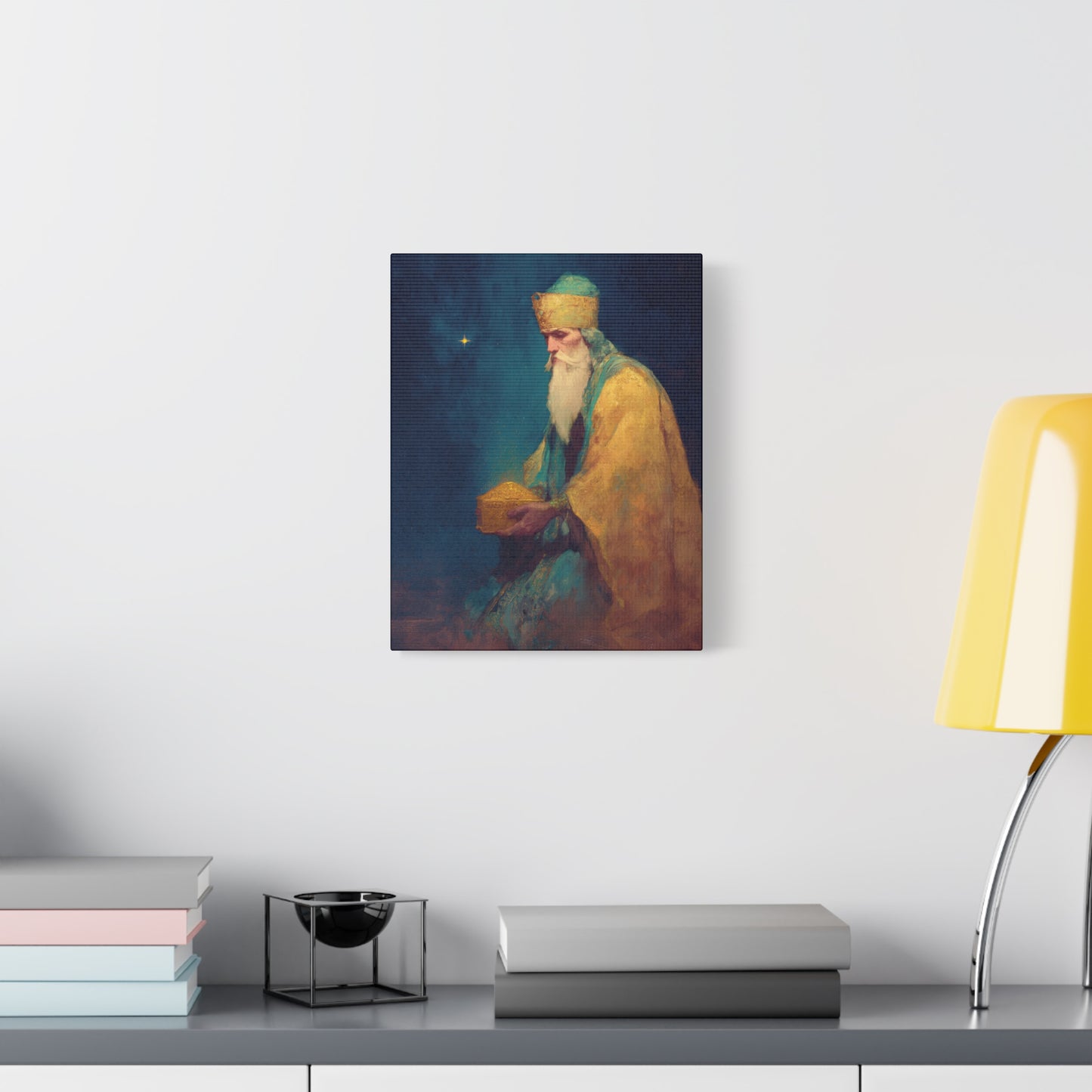 Caspar and the Offering of Worship - 3 Wise Men - Gallery Wrapped Canvas - Print - Religious Art for your Home - Catholic