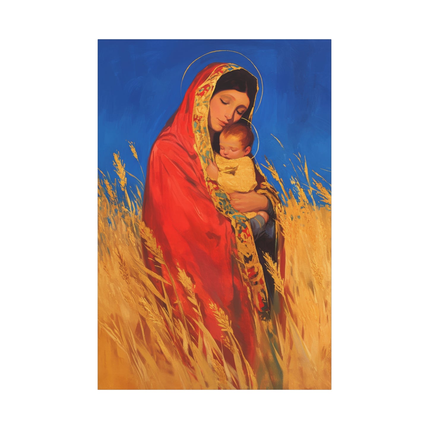 Our Lady of the Harvest  - Multiple Sizes - Catholic Home art - Museum Wrapped Canvas - Sanctified Souls Print