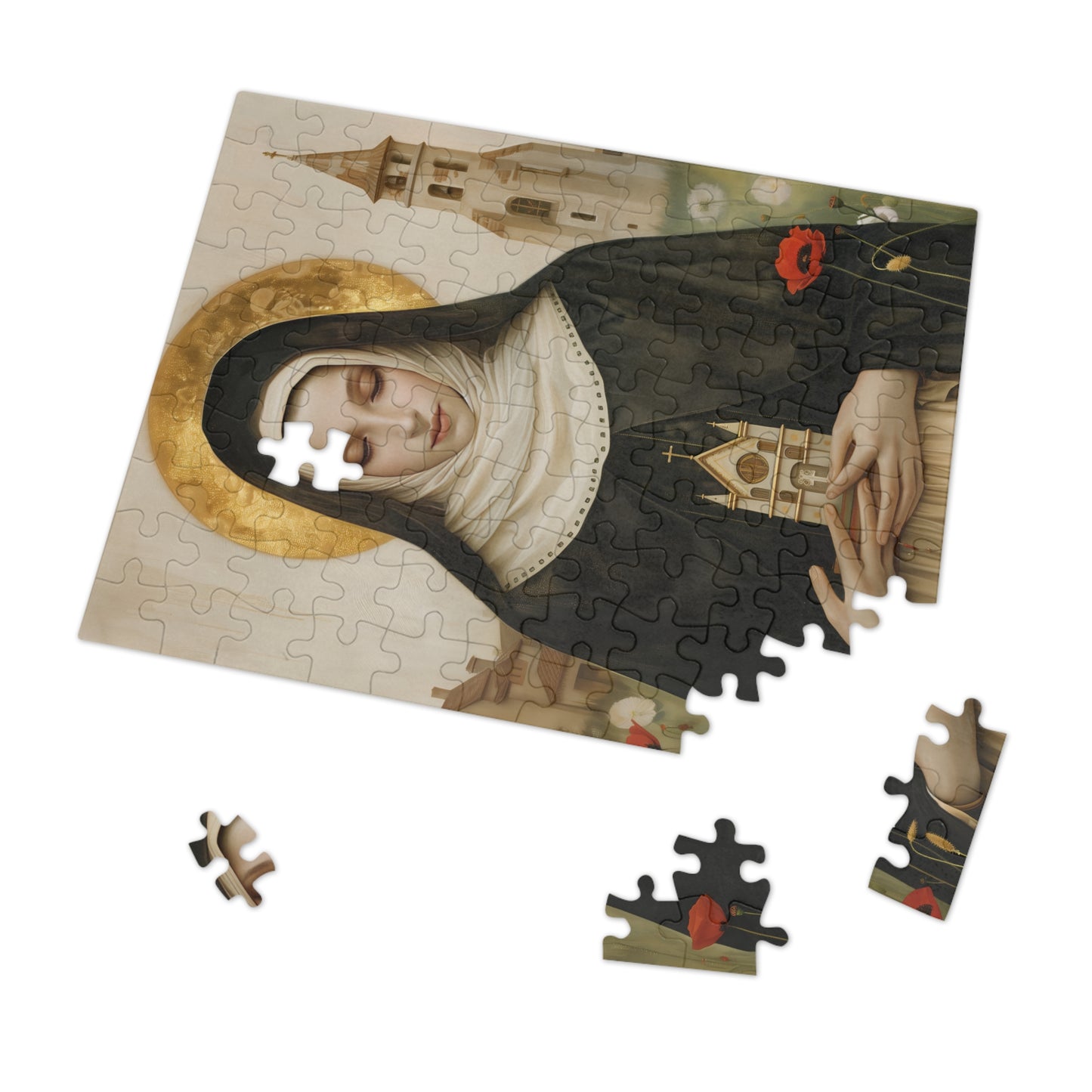 Saint Erentrude - Puzzle and Keepsake Tin - Religious (30, 110, 252, 500,1000) - Religious Catholic Puzzle Art