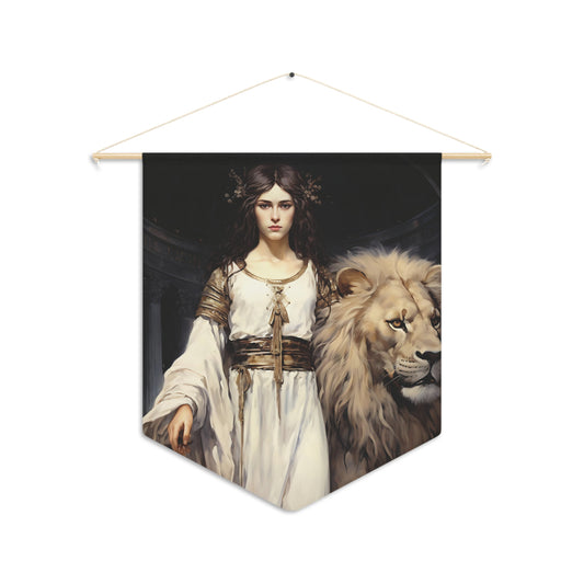 Saint Euphemia Wall Banner / Wall Hanging - Unique Religious Art for your home - Prayer room - Catholic Home Art - 18" x 21"