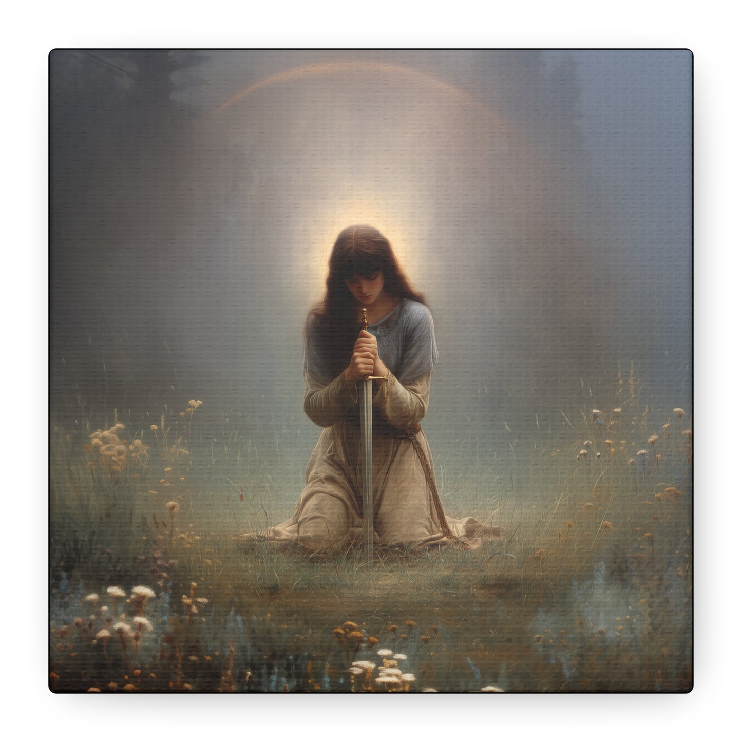 Saint Joan of Arc -  Museum Wrapped Canvas - Sanctified Souls Print - Religious Art for your Home - Catholic Patron Saint Art