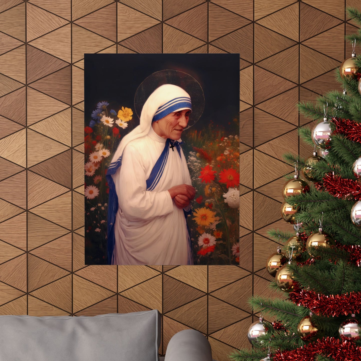 Saint Teresa of Calcutta / Mother Teresa - Sanctified Souls Print - Multiple Sizes - Premium Posters - Catholic Art - Christian Home Decor Artwork